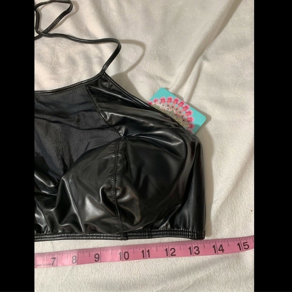 NWT $90 Luli Fama Thunderball Mesh Cutout Bikini Halter Top‎ [SZ XL ] - Picture 6 of 8